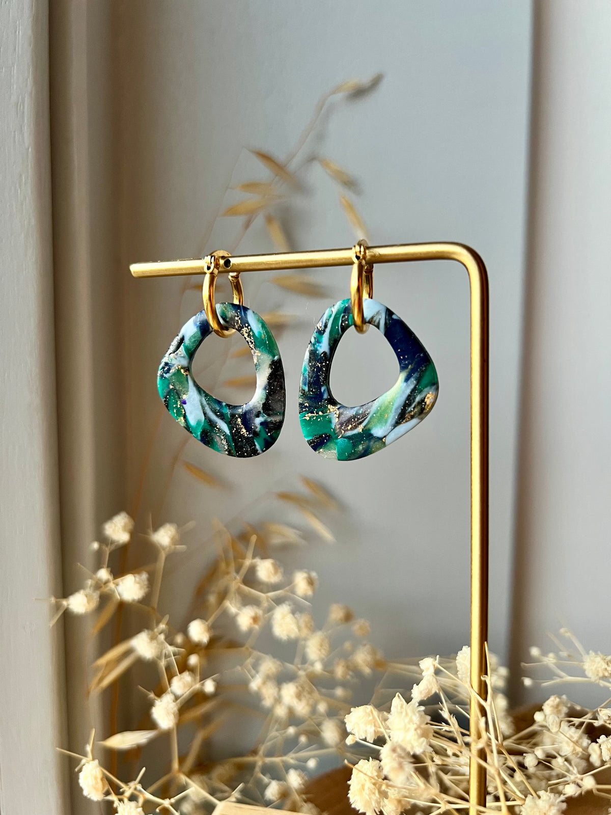 Purple earrings