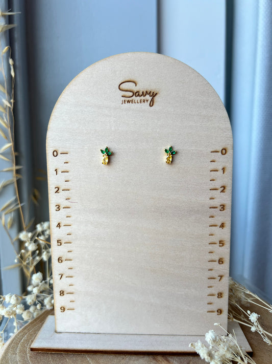 Ananas stud oorbellen