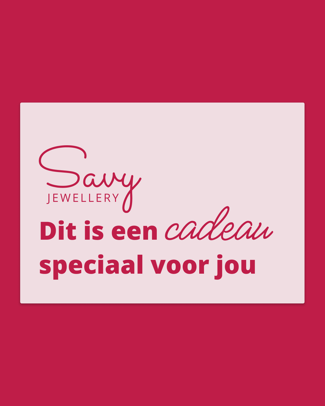 Savy Jewellery Cadeaubon