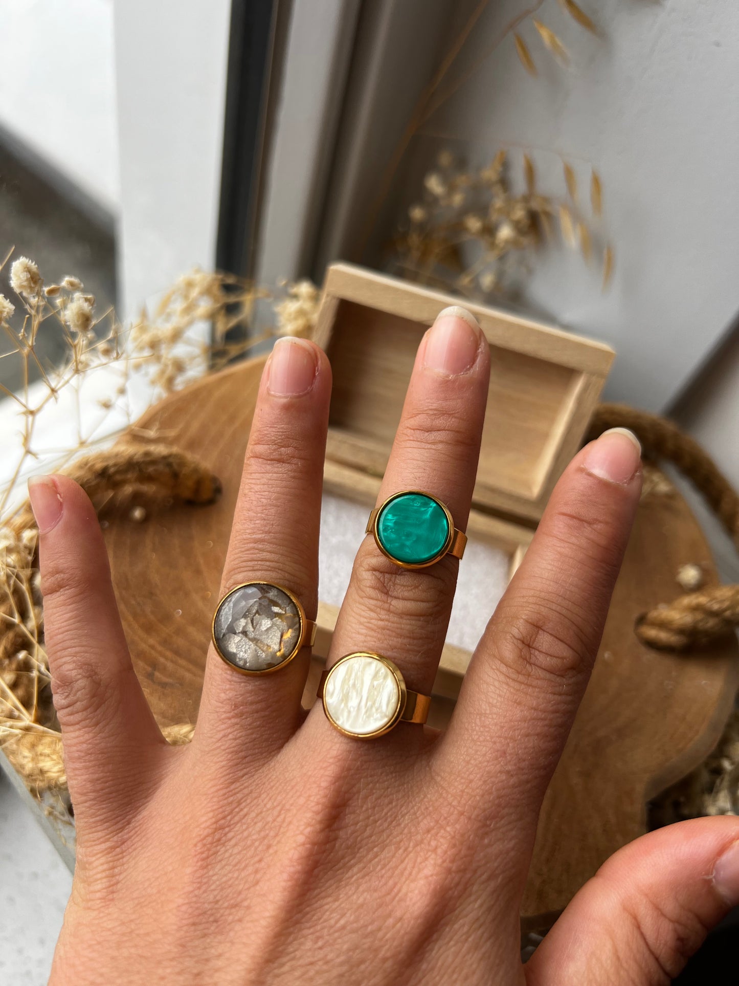 Groene Cabochon Ring