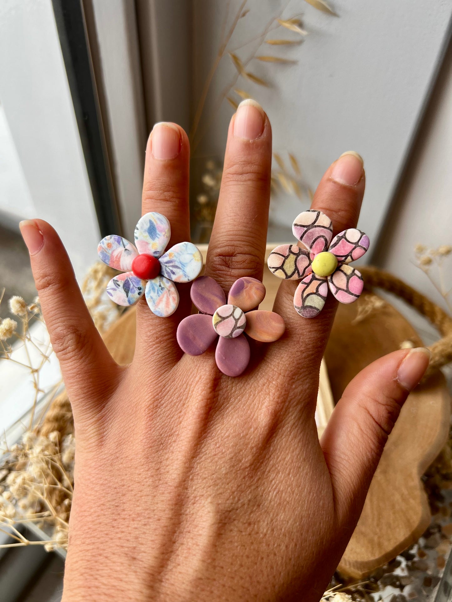 Gele Bloemen Ring