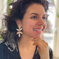 Chiara blad oorbellen - lichtroze